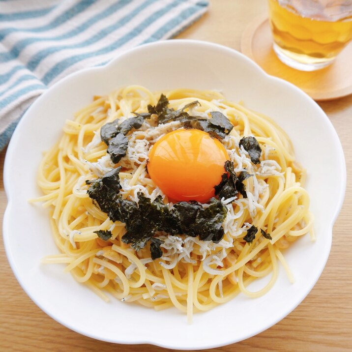 レンジで完成！納豆としらすの和風パスタ